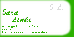 sara linke business card